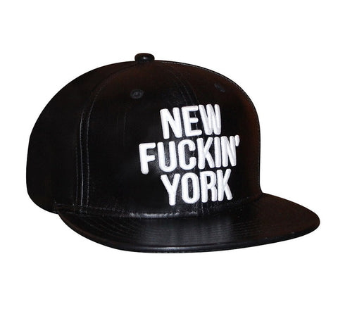 New York Baseballcap Hat - Snapback/Watch (Lambskin Leather)