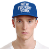 Blue New Fuckin' York Baseballcap Hat - Snapback Closure (Cotton)